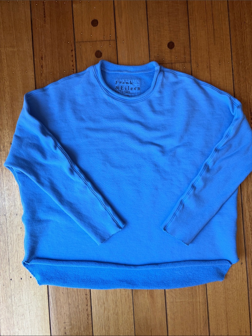 Frank and Eileen roll neck sweatshirt, medium periwinkle blue size XS